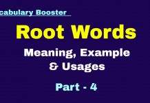 Root Words with Examples, Meaning and Usage, English Vocabulary for SBI PO | Bank Exam Part 3