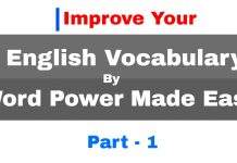 Word Power Made Easy Series For Vocabulary Improvement FOR SBI PO | IBPS PO | BANK PO | CAT | SSC