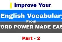 Word Power Made Easy Series For Vocabulary Improvement FOR SBI PO | IBPS PO | BANK PO | CAT | Part 2