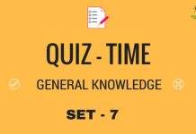 GENERAL KNOWLEDGE / AWARENESS QUIZ SET 7