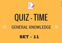 GENERAL KNOWLEDGE / AWARENESS QUIZ SET 11