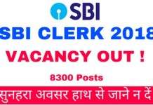 SBI Clerk 2018 ( JUNIOR ASSOCIATES ) Recruitment Notification Out ! SBI CLERK 2018 Notification