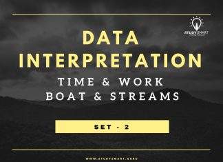 Data Interpretation on Time and Work & Boat and Streams Set 2 Data interpretation