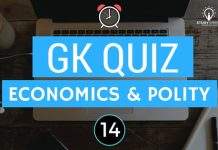 GK QUIZ ON ECONOMICS AND POLITY PART 14 GK QUIZ part 13