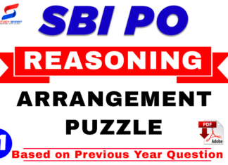 Arrangement Puzzle SBI PO REASONING PART 1  SBI PO Reasoning Part 1