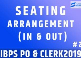 Reasoning Puzzle Circular Seating Arrangement (In & Out) for IBPS PO