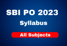 SBI PO Syllabus 2023 of Prelims & Mains Exam SBI PO Syllabus 2023